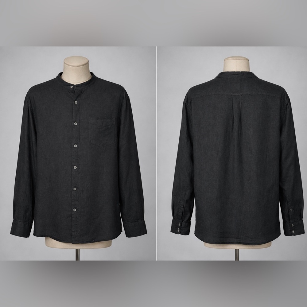 Todd Snyder Baird McNutt Irish Linen Shirt Men’s XXL Black Button Up Long Sleeve